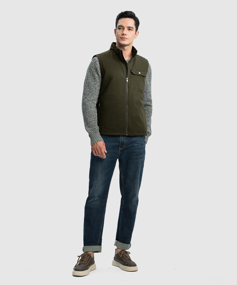 Men's Fleece Classic Workwear Thermal Vest - TBMPOY