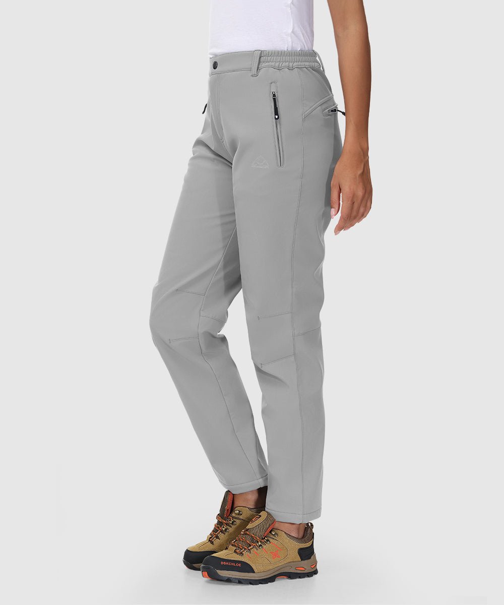 Women's Water Resistant Softshell Fleece Pants - TBMPOY
