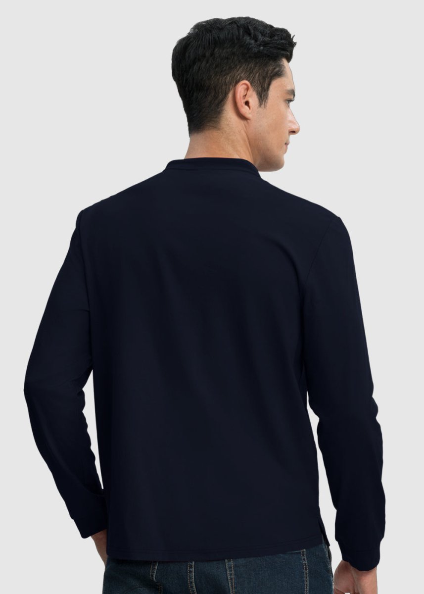 Men's Outdoor Work Slim Fit Basic Henley Shirt - TBMPOY