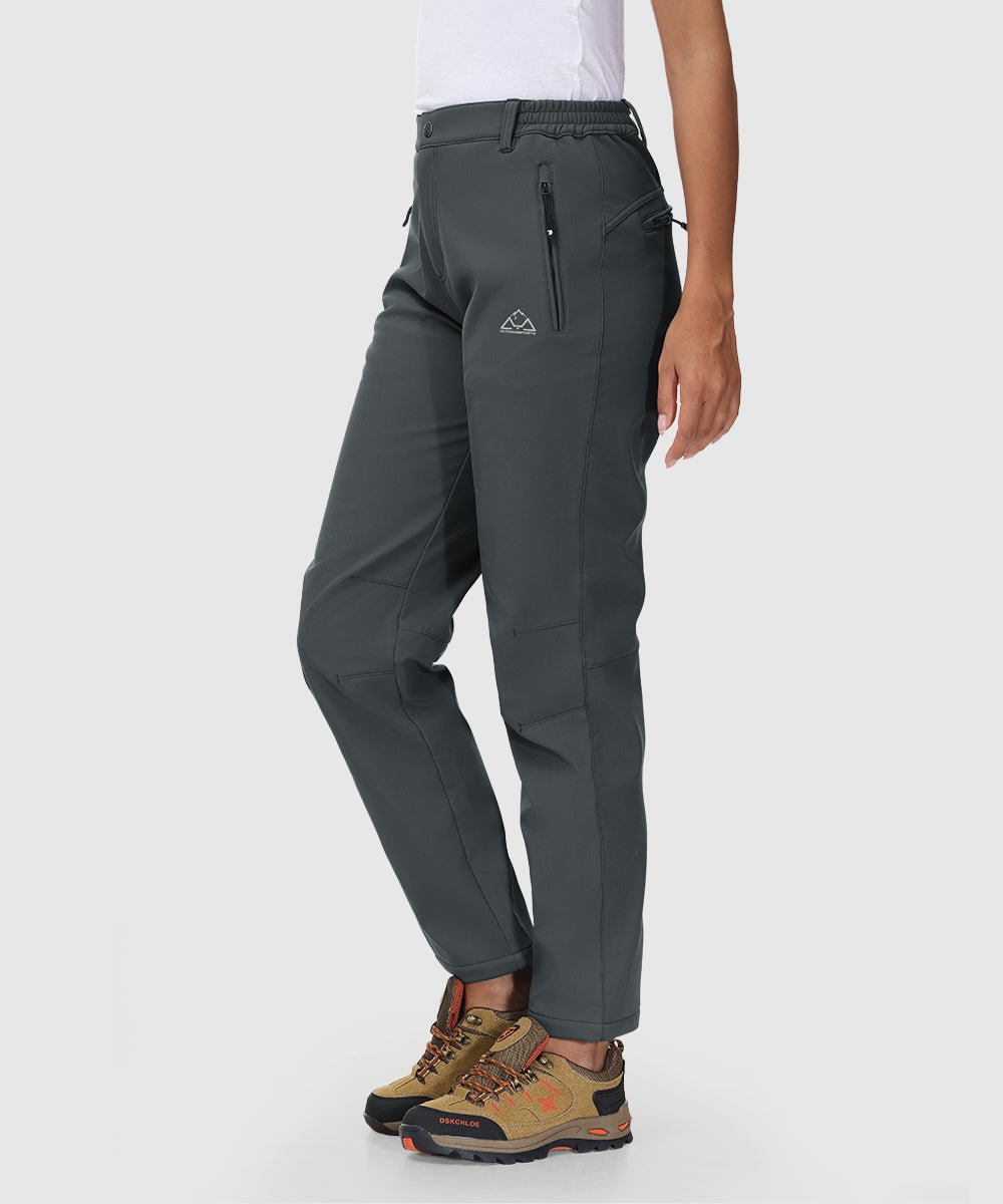 Women's Water Resistant Softshell Fleece Pants - TBMPOY
