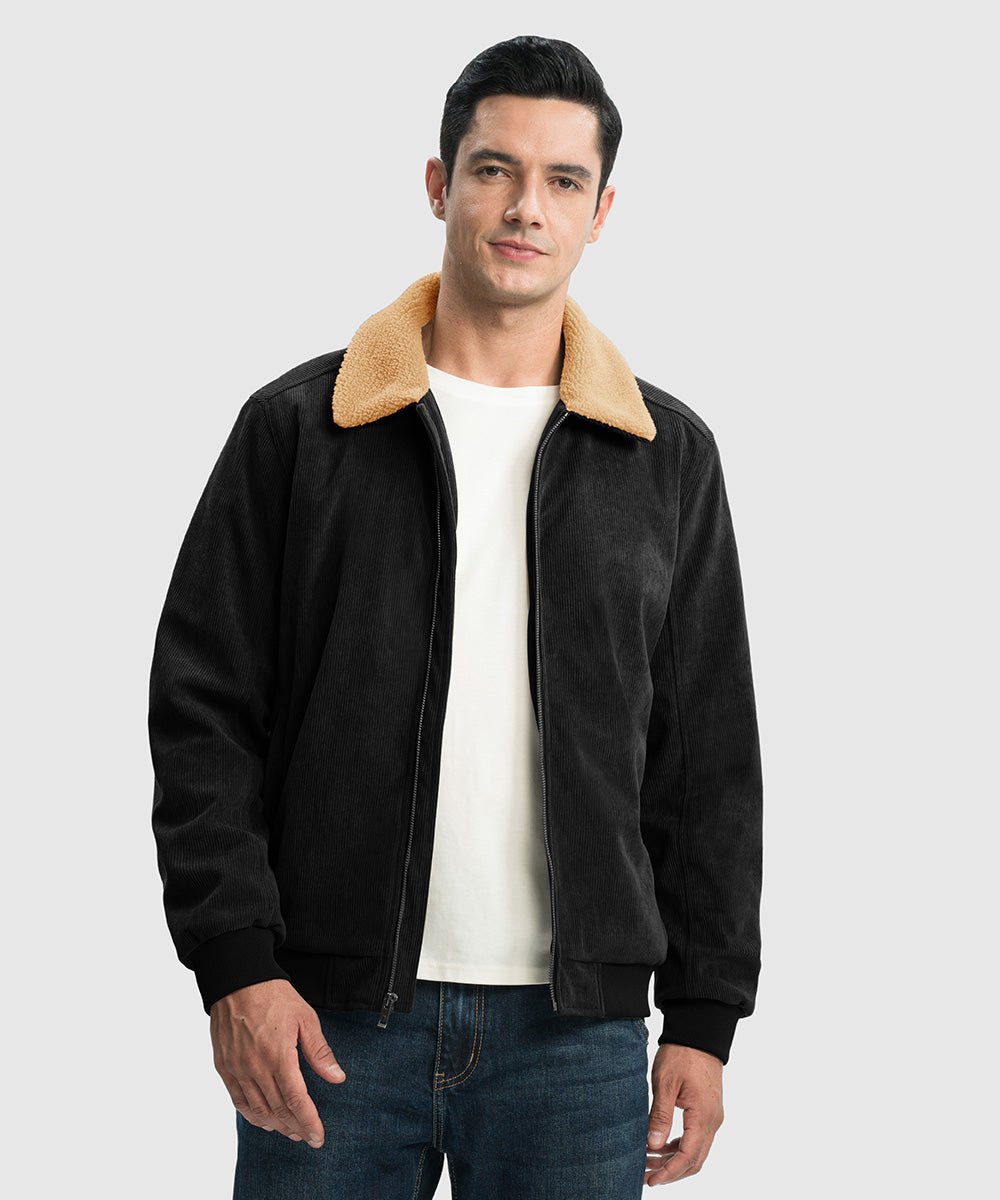 Men's Sherpa Lined Corduroy Trucker Jacket - TBMPOY