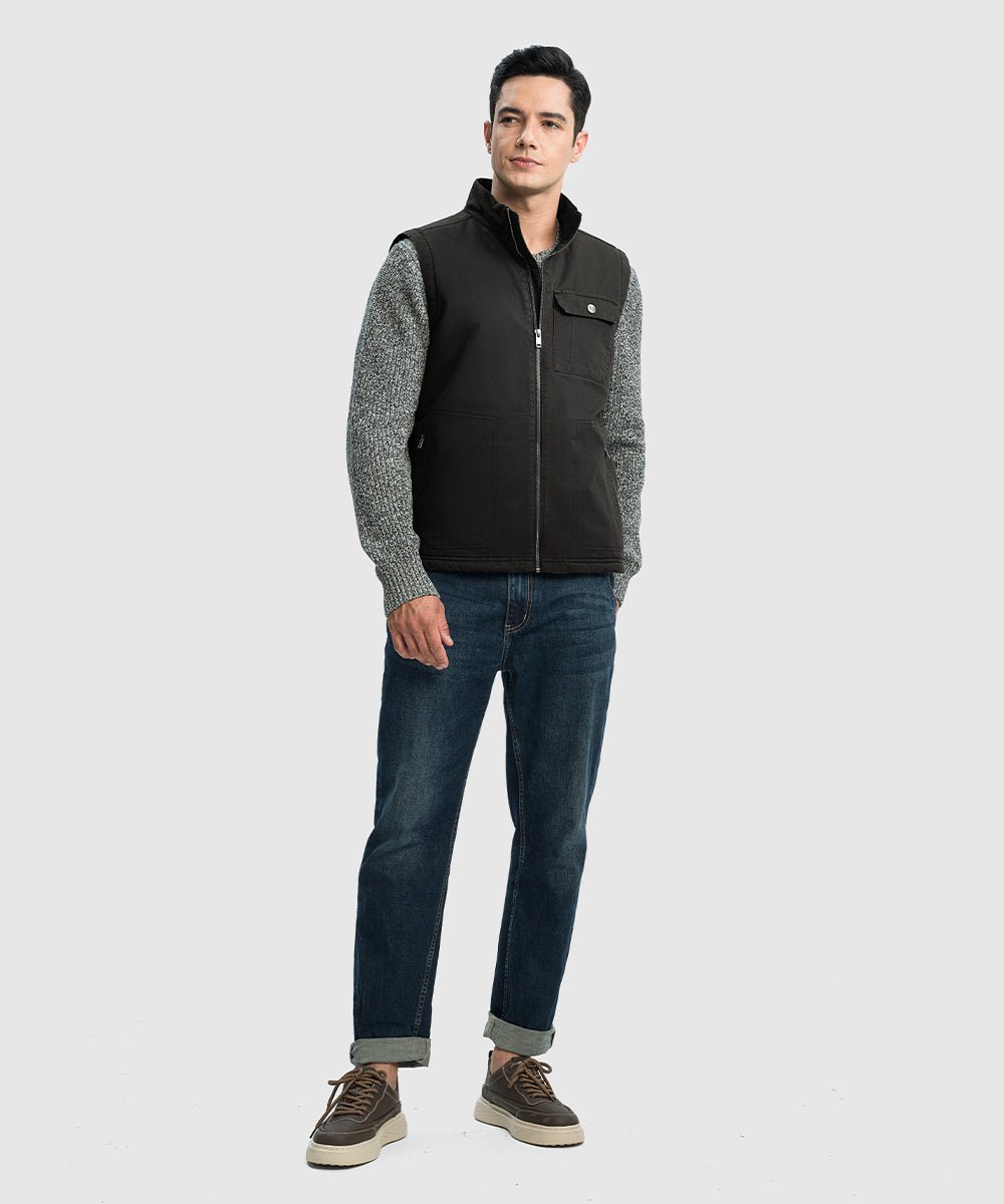 Men's Fleece Classic Workwear Thermal Vest - TBMPOY