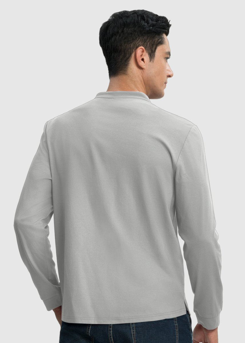 Men's Outdoor Work Slim Fit Basic Henley Shirt - TBMPOY