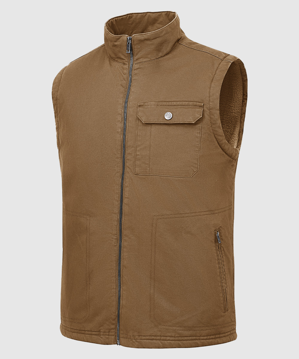 Men's Fleece Classic Workwear Thermal Vest - TBMPOY