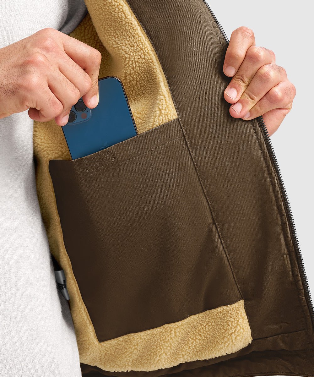 Men's Warm Corduroy Lapel Work Jacket - TBMPOY