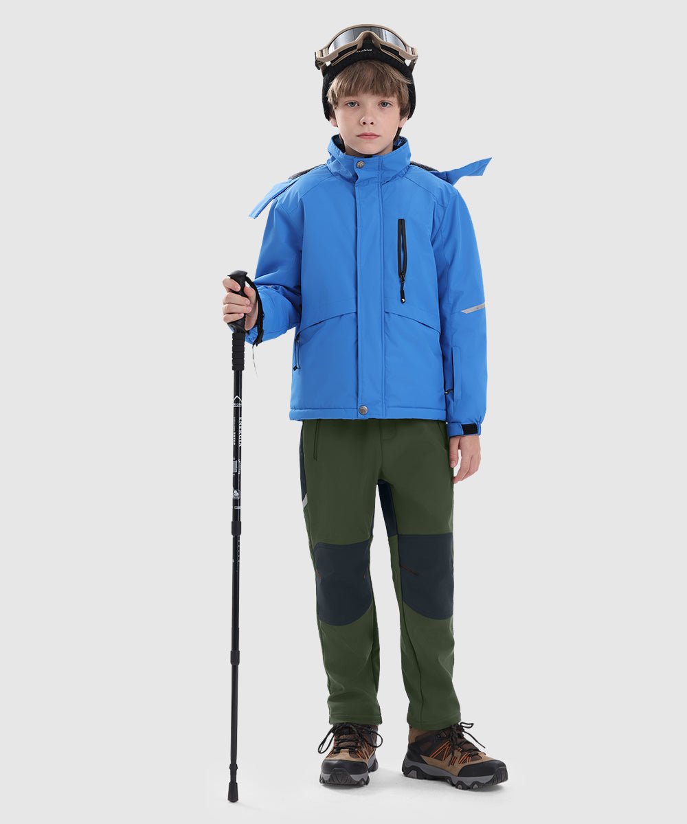 Boys' Outdoor Water Resistant Fleece - Lined Softshell Pants - TBMPOY
