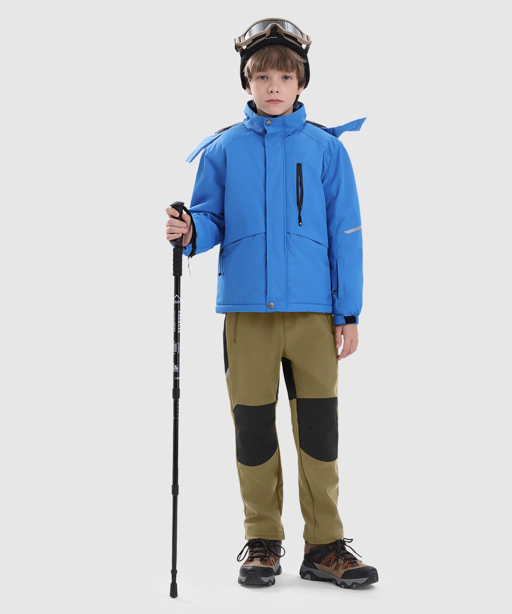 Boys' Outdoor Water Resistant Fleece - Lined Softshell Pants - TBMPOY