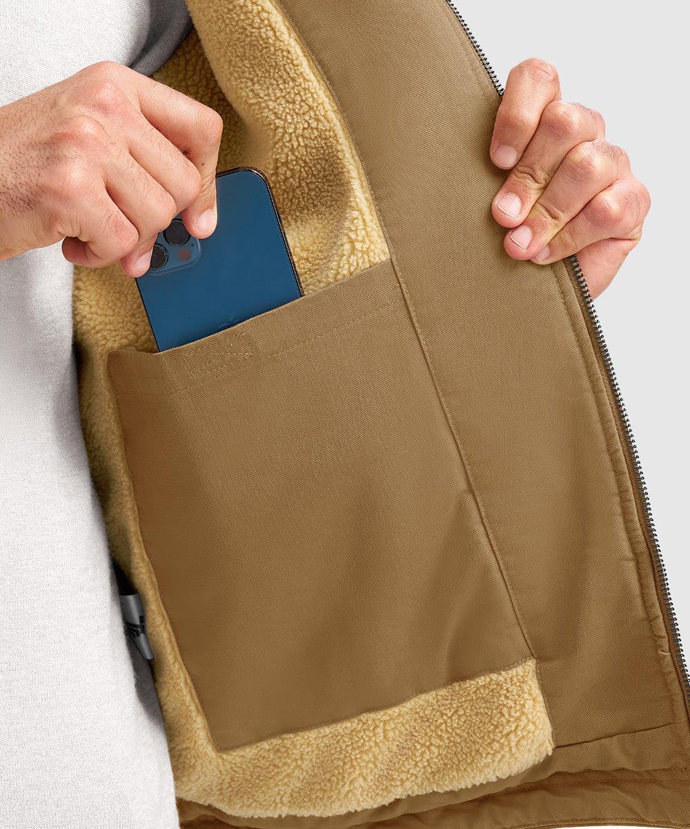 Men's Warm Corduroy Lapel Work Jacket - TBMPOY
