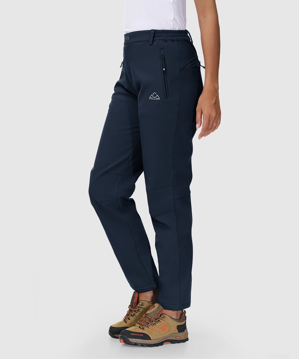 Women's Water Resistant Softshell Fleece Pants - TBMPOY