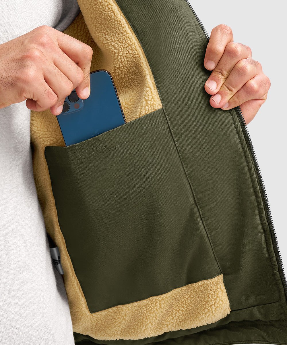 Men's Warm Corduroy Lapel Work Jacket - TBMPOY