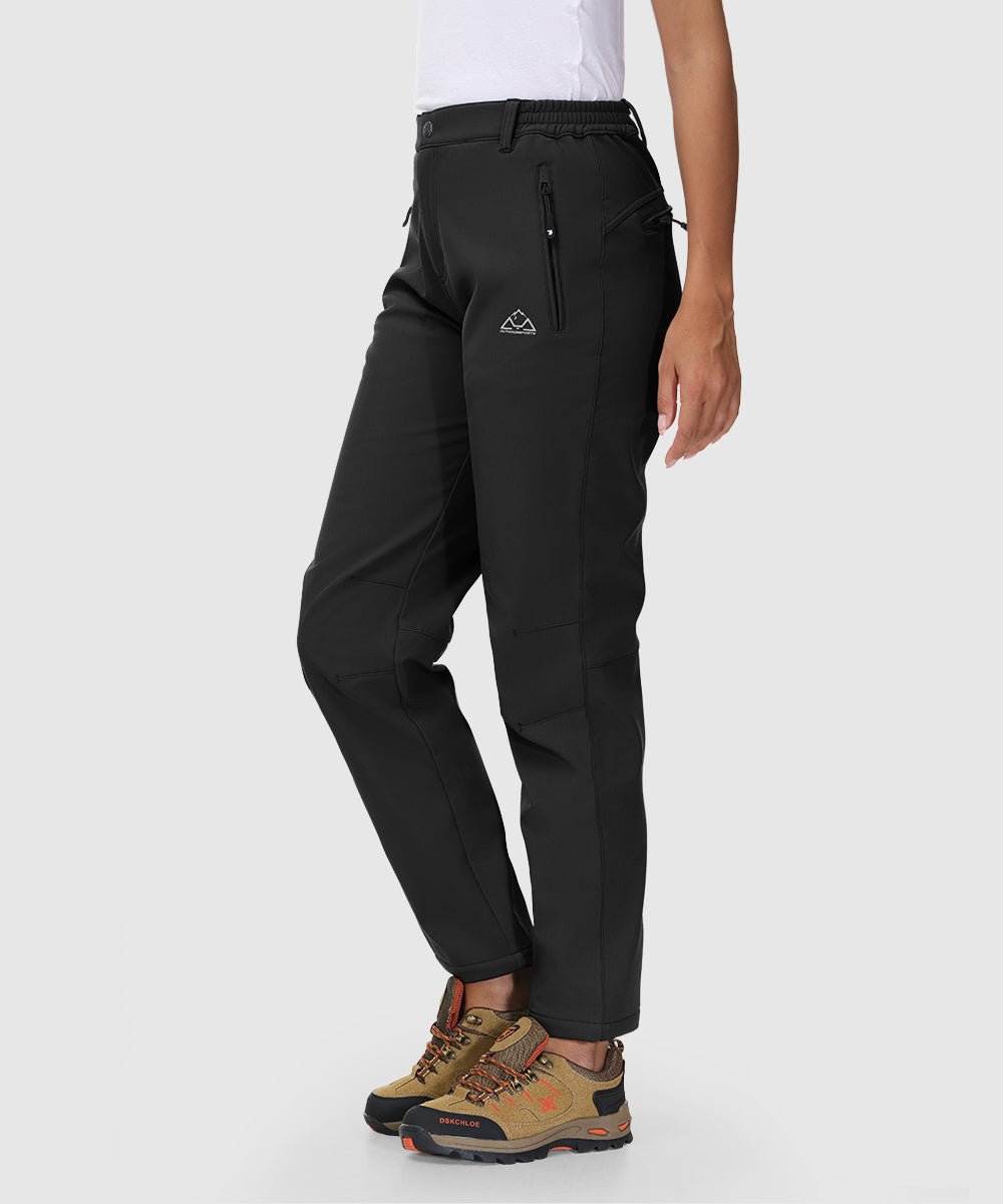 Women's Water Resistant Softshell Fleece Pants - TBMPOY