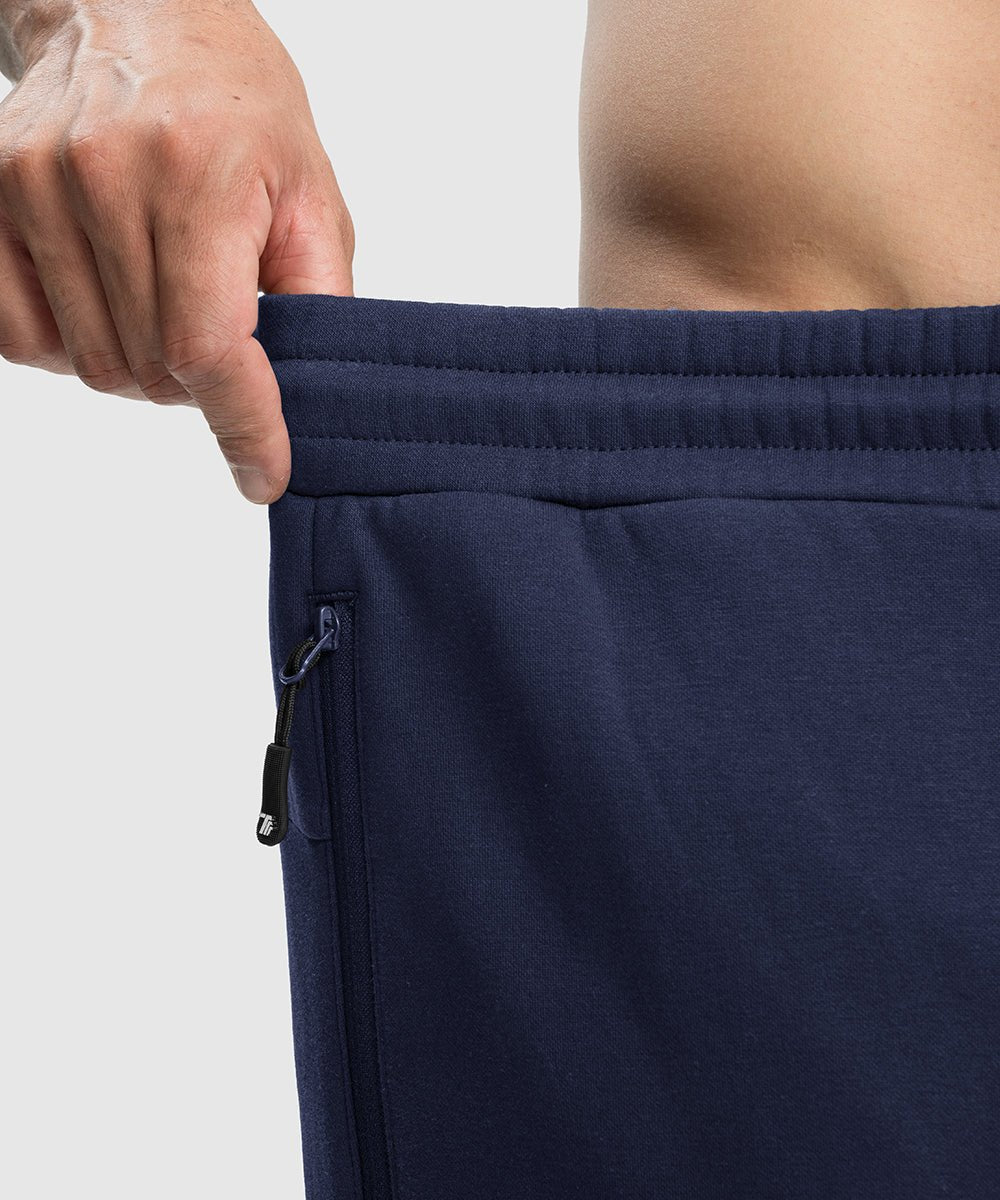 Men's Cotton Polyester Fleece Wide Leg Sweatpants - TBMPOY