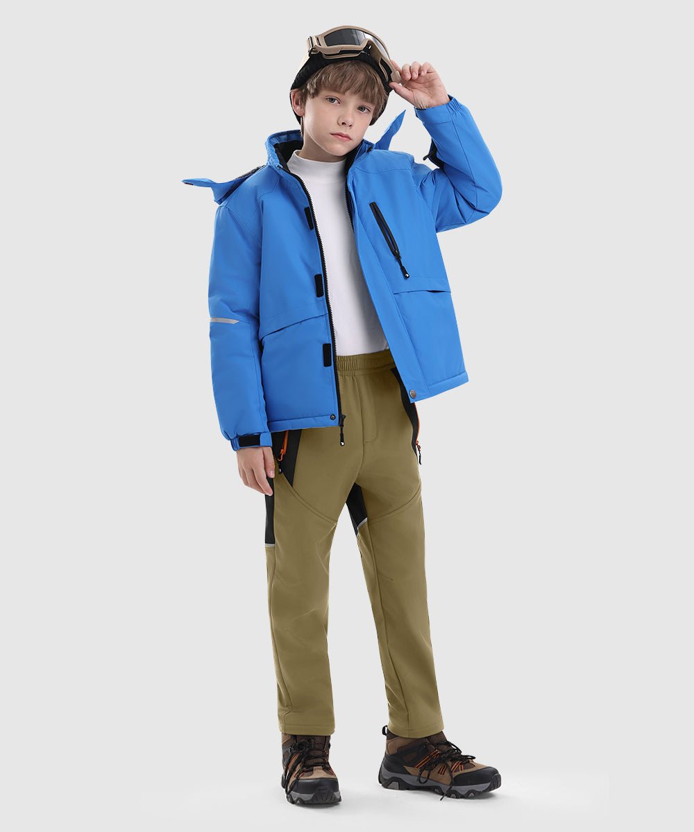 Boys' Outdoor Fleece - Lined Hiking Pants - TBMPOY