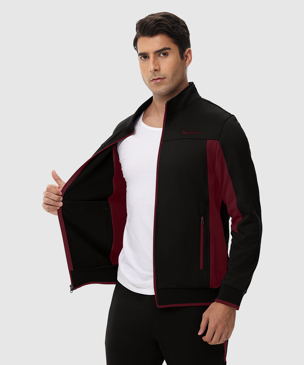 Men's Fleece Athletic Casual Full Zip Suit - TBMPOY