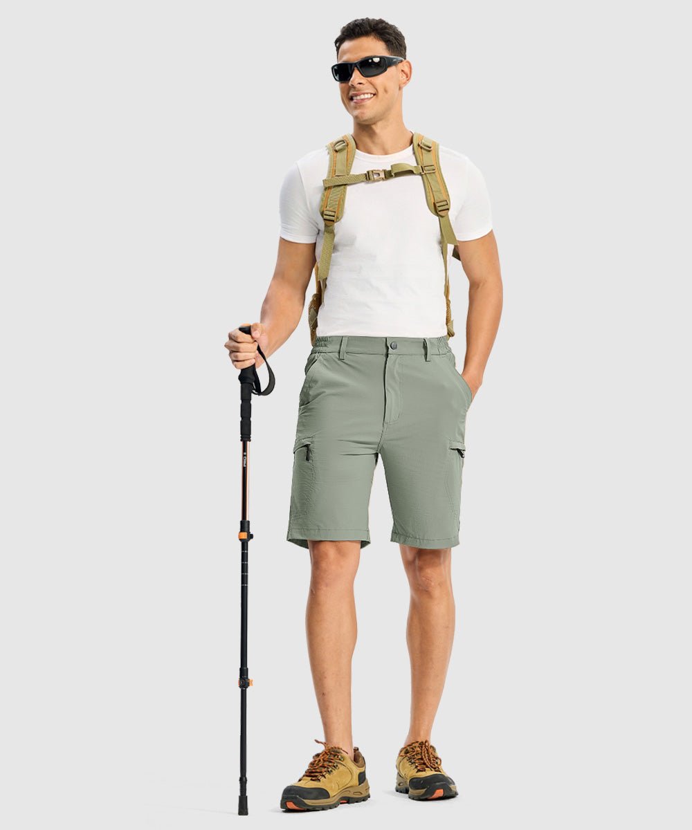 Men's Stretchy Quick Dry Cargo Hiking Shorts - TBMPOY