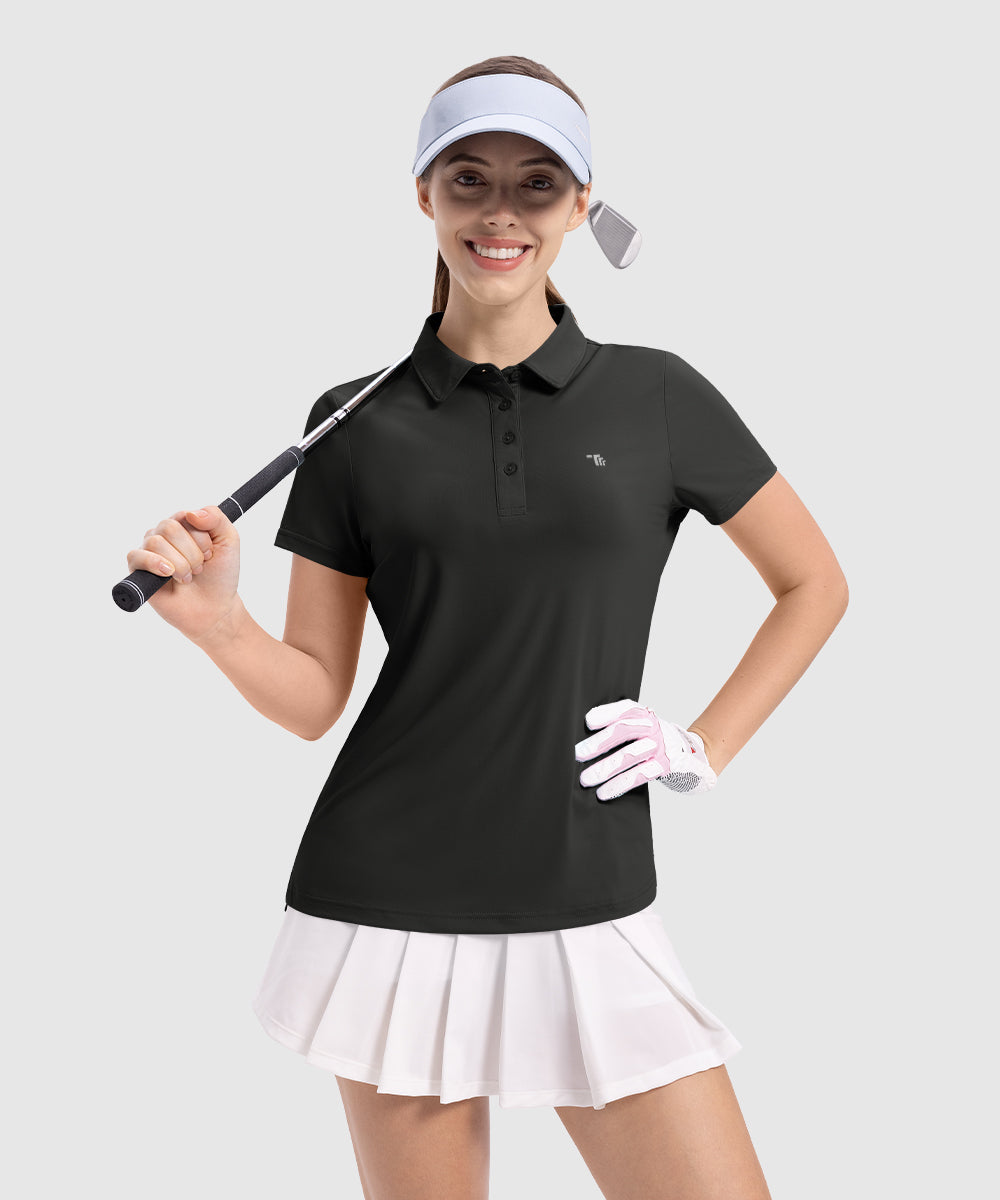 Women's 4 - Button Quick Dry Polo Shirts - TBMPOY