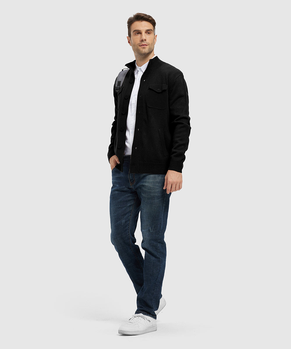 Men's Casual Button Cardigan Sweater - TBMPOY