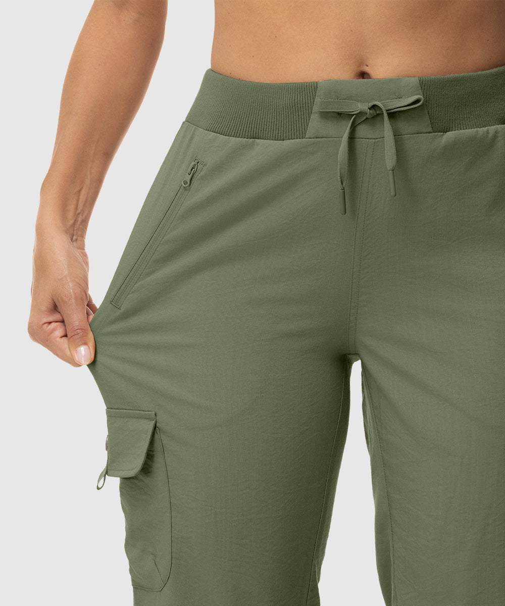 Women's Outdoor Athletic Travel Casual Cropped Pants - TBMPOY