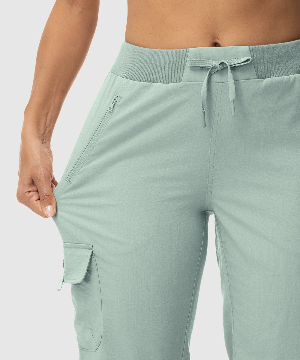 Women's Outdoor Athletic Travel Casual Cropped Pants - TBMPOY