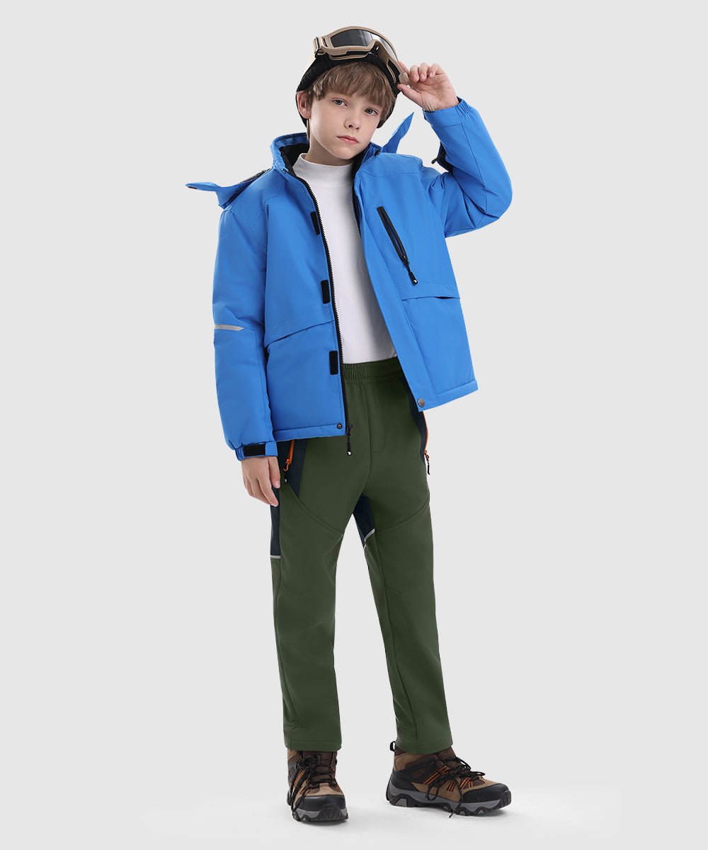 Boys' Outdoor Fleece - Lined Hiking Pants - TBMPOY