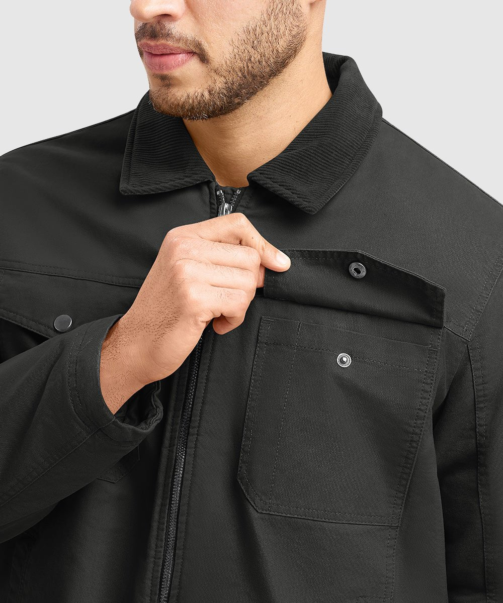 Men's Warm Corduroy Lapel Work Jacket - TBMPOY