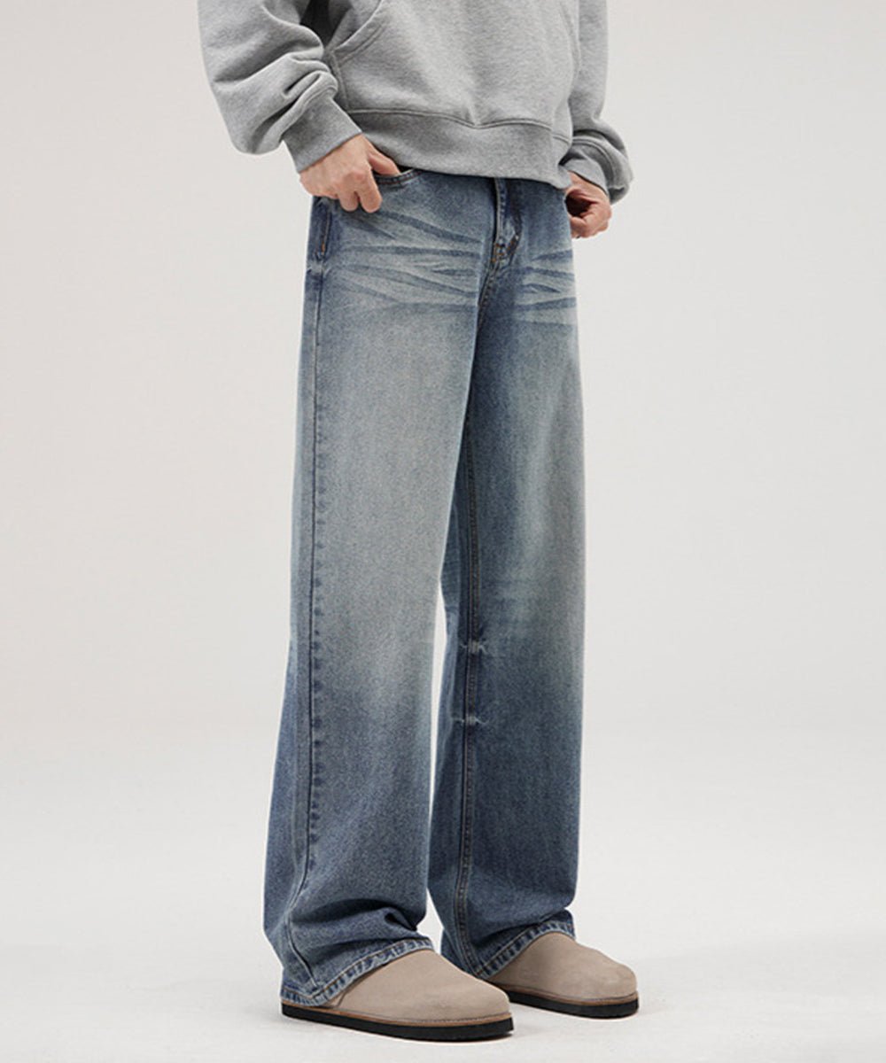 TBMPOY Men's Classic Vintage Wash High - Waisted Jeans - TBMPOY