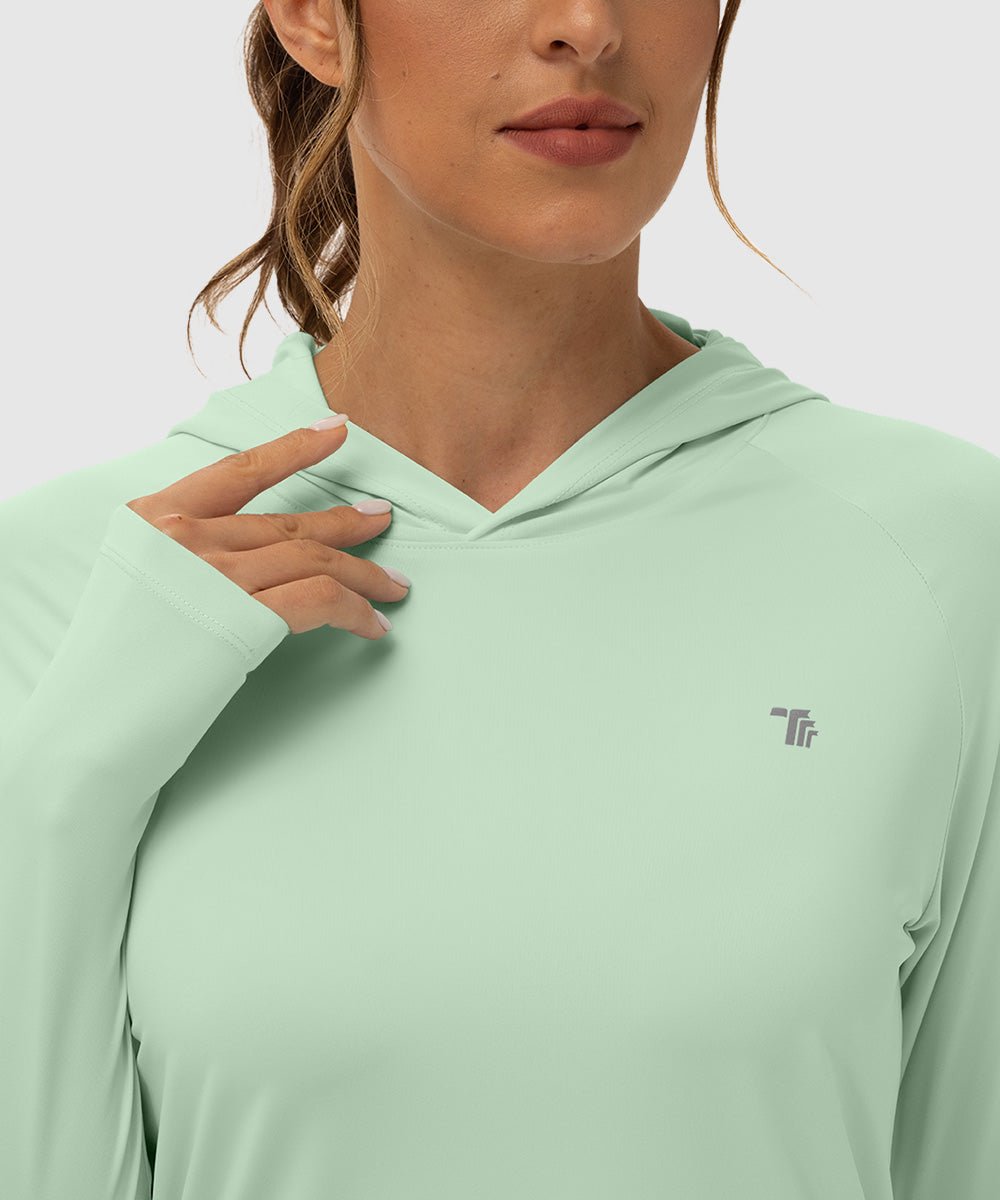 Women's UPF 50+ Sun Protection Hoodie Shirt - TBMPOY