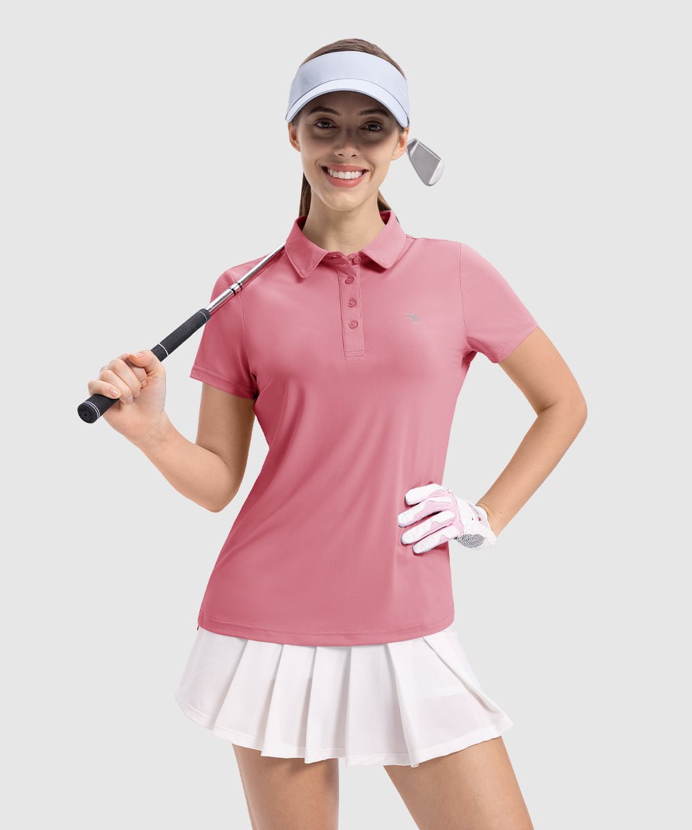 Women's 4 - Button Quick Dry Polo Shirts - TBMPOY