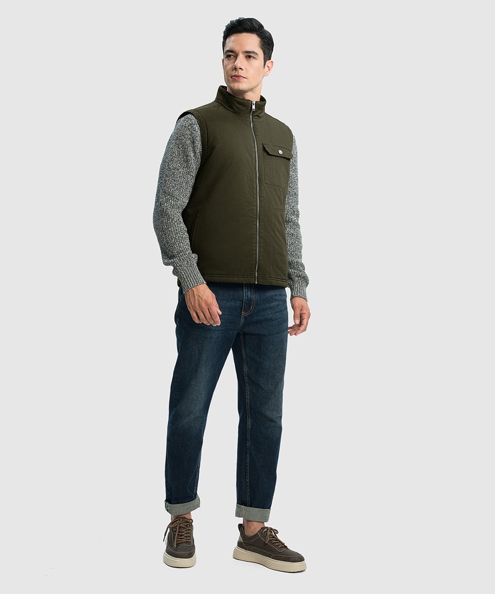 Men's Fleece Classic Workwear Thermal Vest - TBMPOY