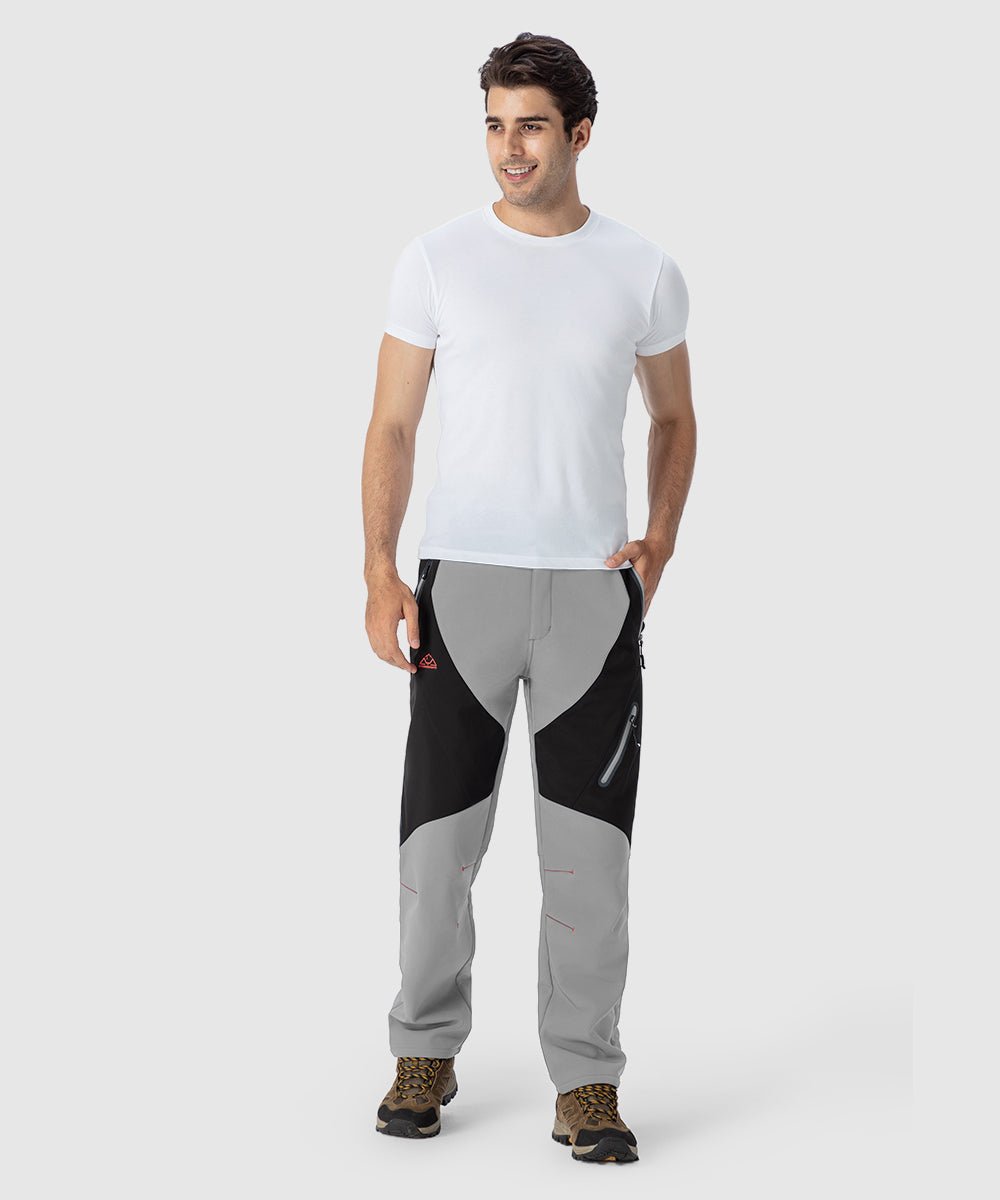 Men's Insulated Water Resistant Warm Fleece Lined Ski Pants - TBMPOY