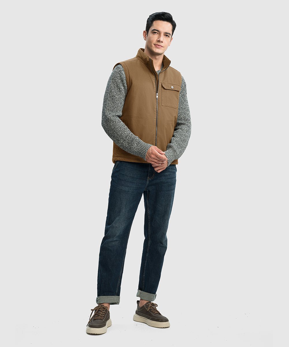 Men's Fleece Classic Workwear Thermal Vest - TBMPOY