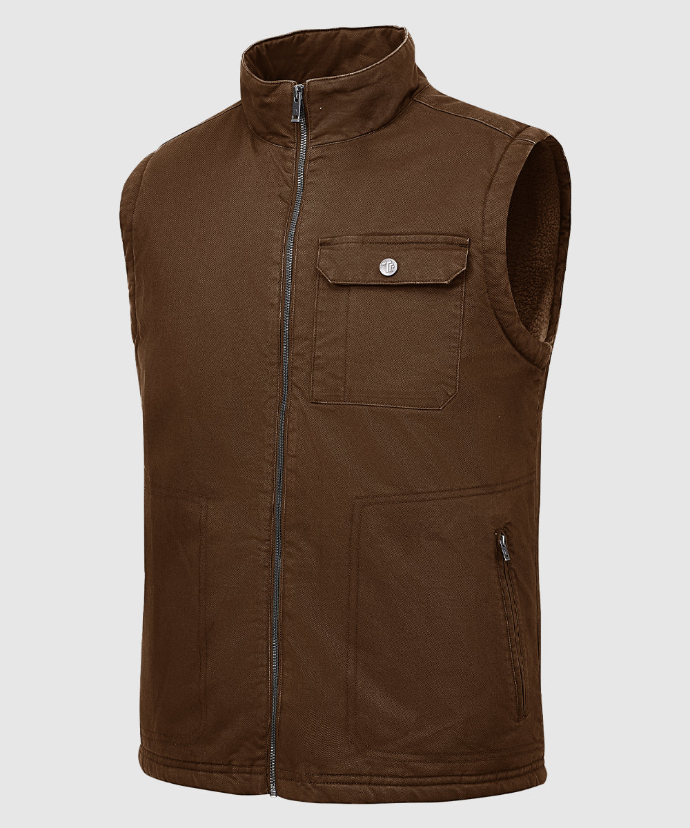 Men's Fleece Classic Workwear Thermal Vest - TBMPOY