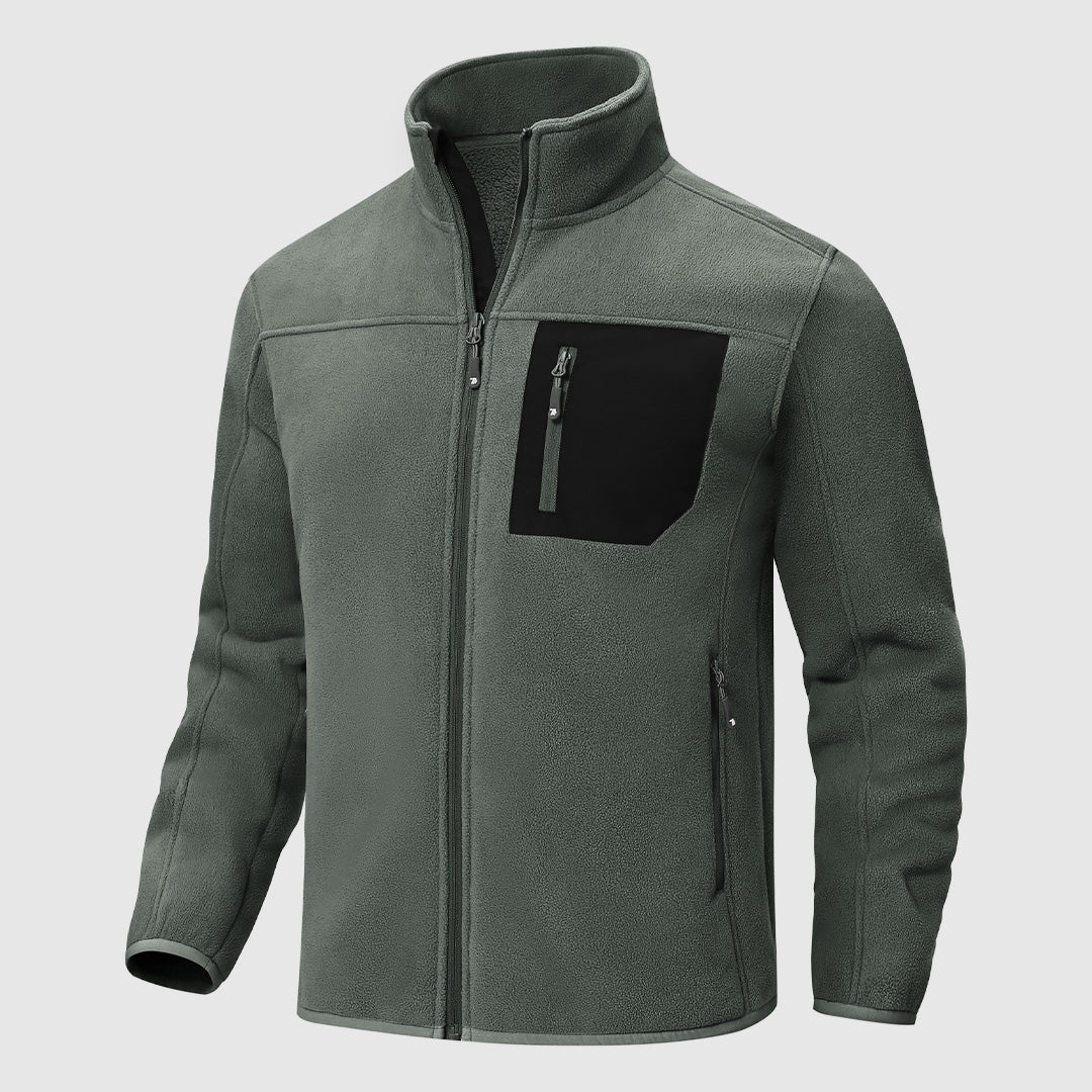 Men's Chest Pocket Fleece Jacket - TBMPOY