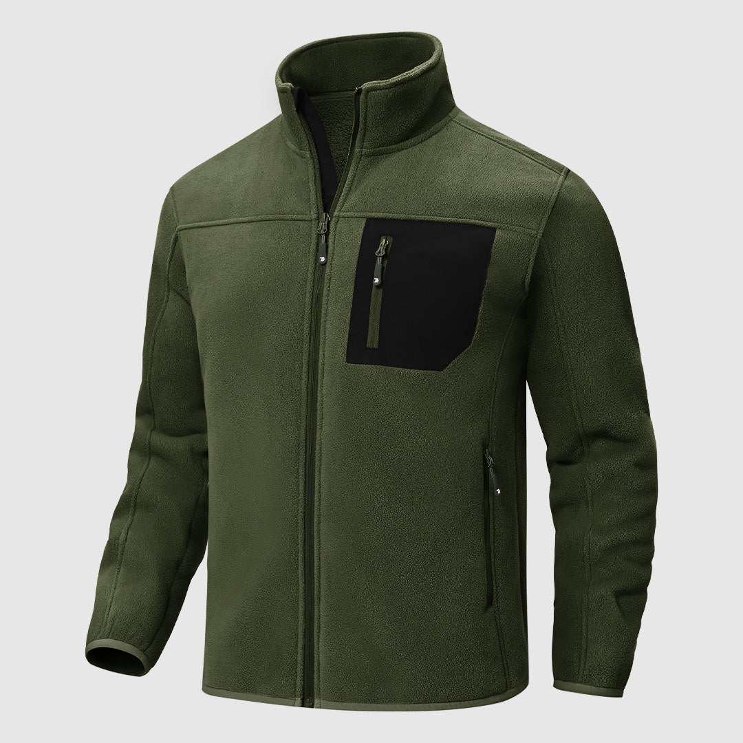 Men's Chest Pocket Fleece Jacket - TBMPOY