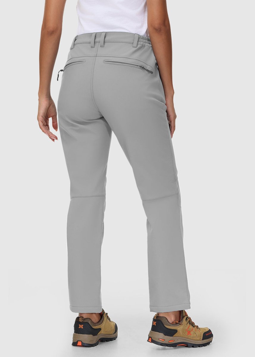 Women's Water Resistant Softshell Fleece Pants - TBMPOY