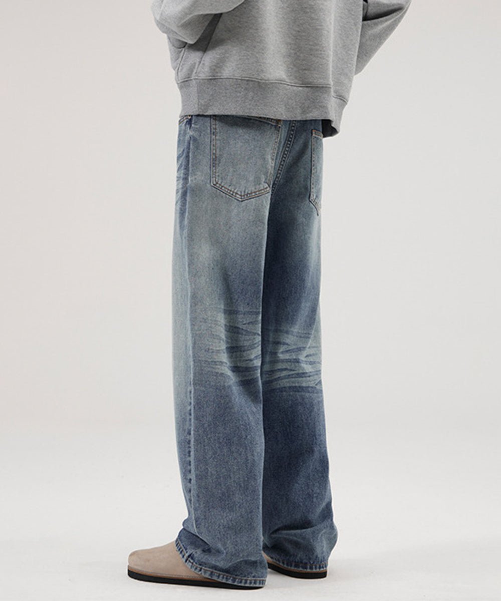 TBMPOY Men's Classic Vintage Wash High - Waisted Jeans - TBMPOY