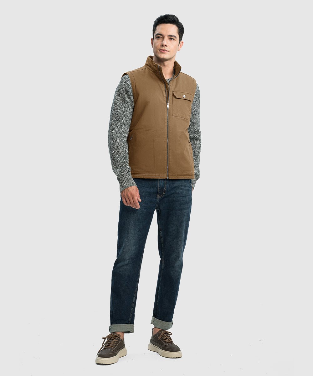 Men's Fleece Classic Workwear Thermal Vest - TBMPOY