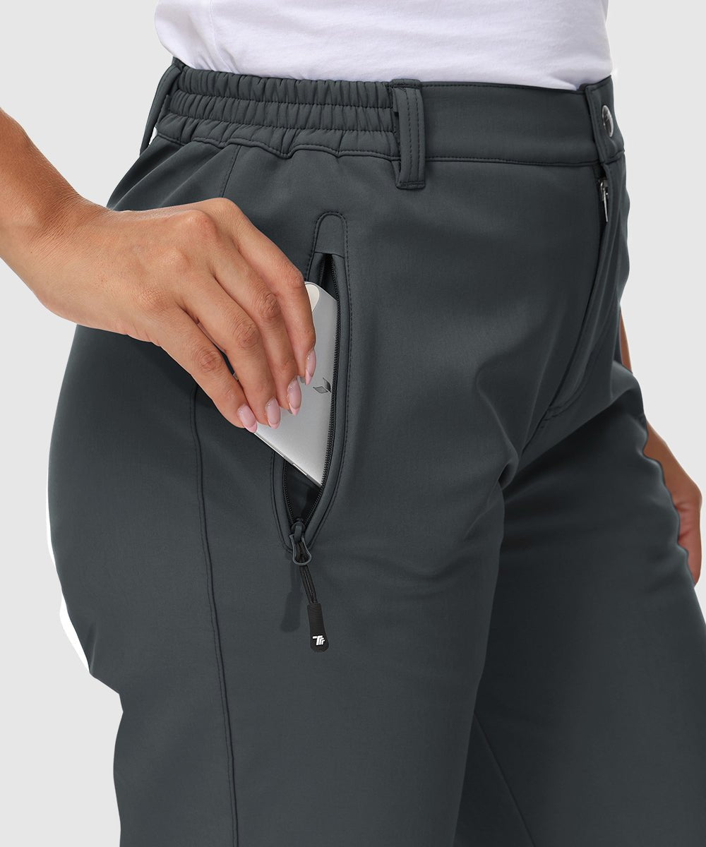Women's Water Resistant Softshell Fleece Pants - TBMPOY