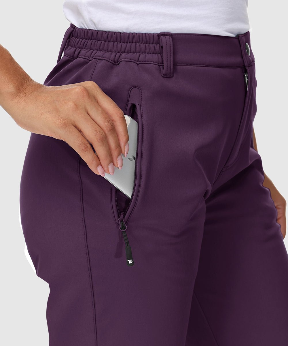Women's Water Resistant Softshell Fleece Pants - TBMPOY