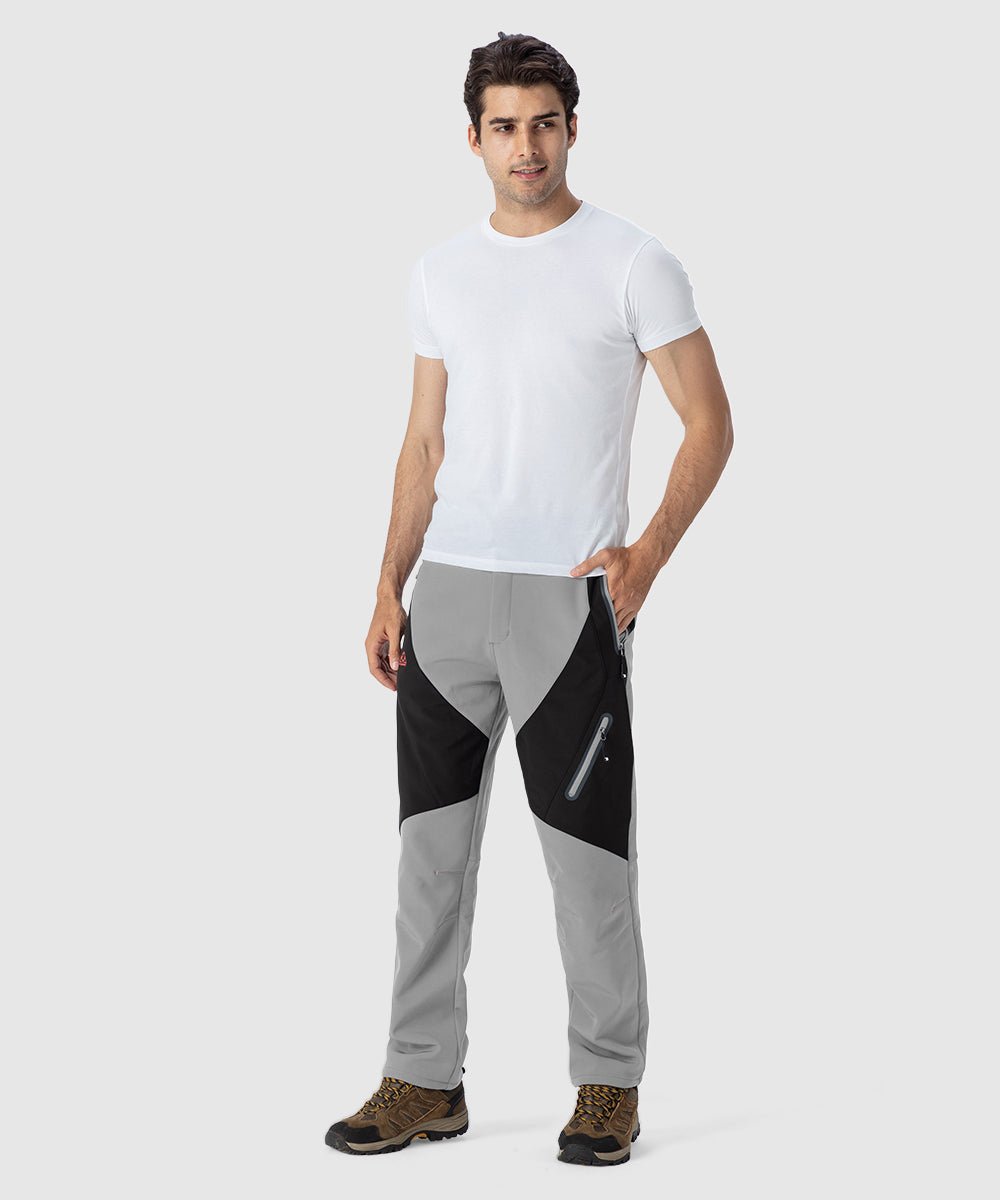 Men's Insulated Water Resistant Warm Fleece Lined Ski Pants - TBMPOY