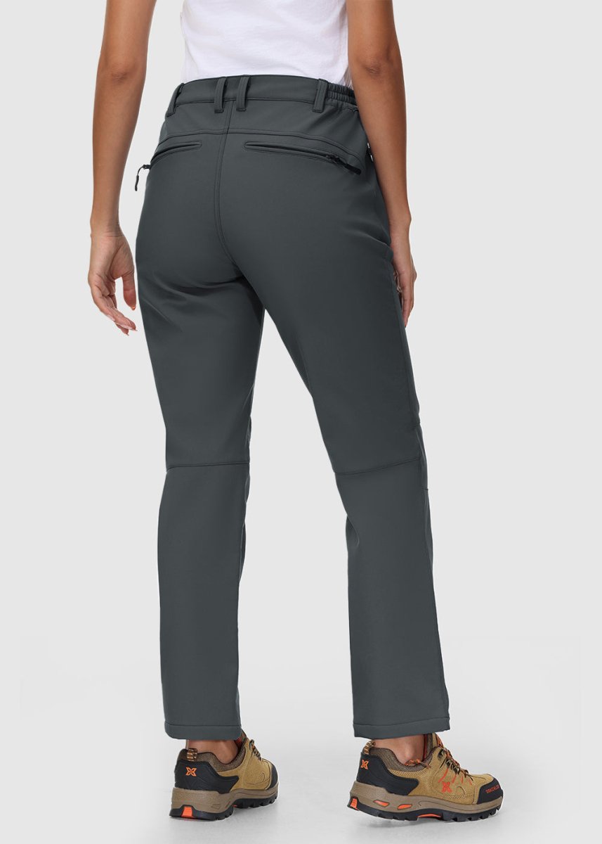 Women's Water Resistant Softshell Fleece Pants - TBMPOY