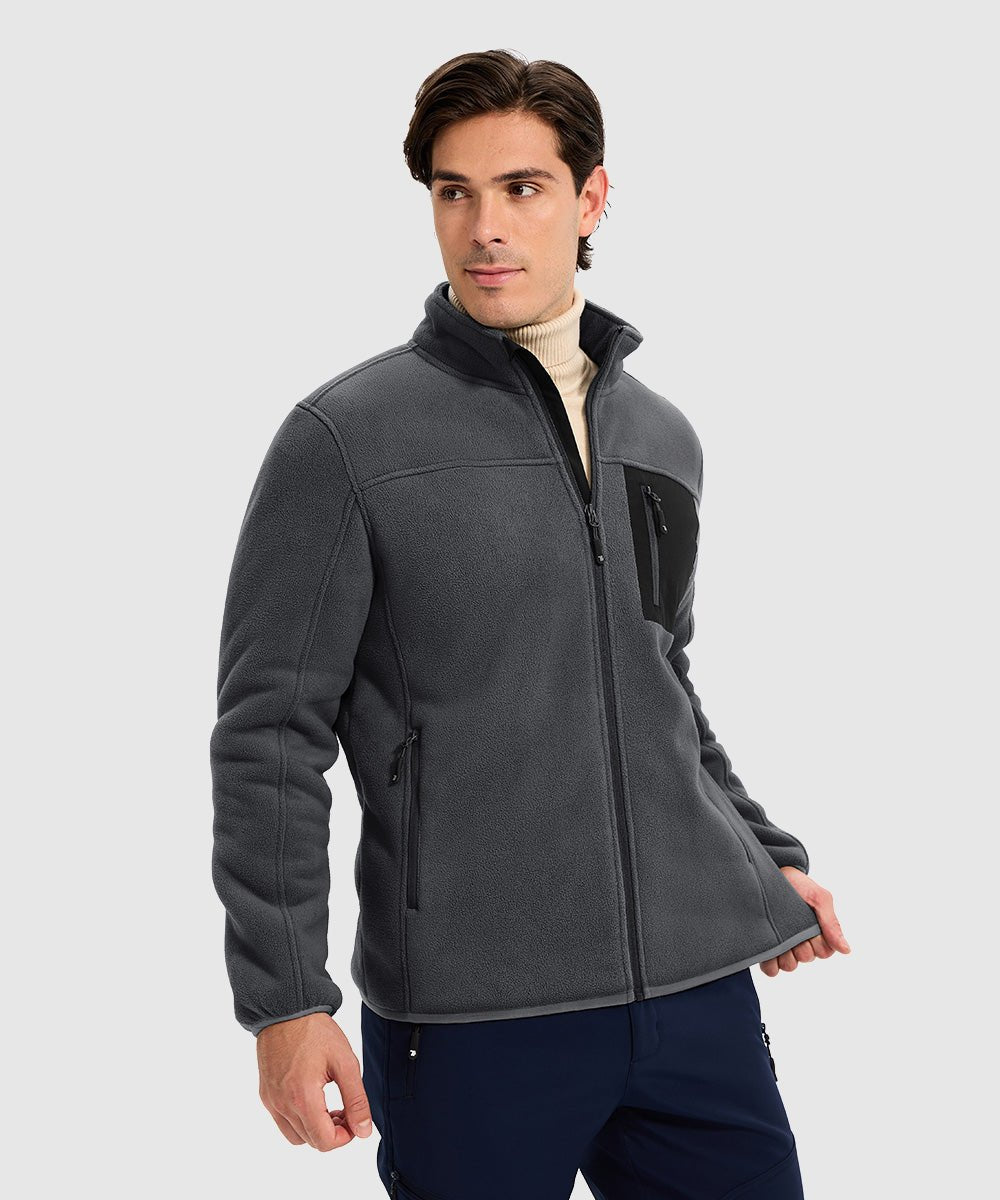 Men's Chest Pocket Fleece Jacket - TBMPOY