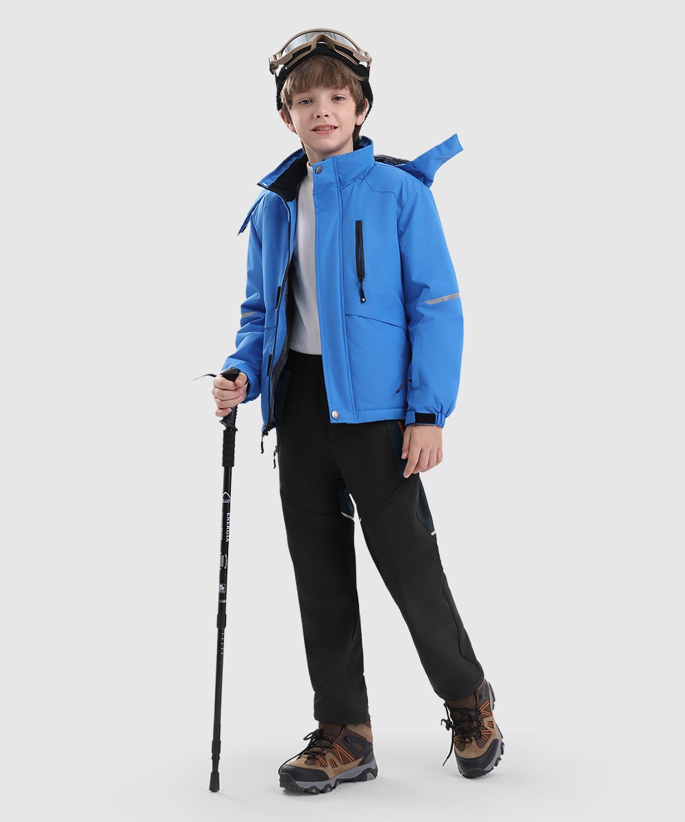 Boys' Outdoor Fleece - Lined Hiking Pants - TBMPOY