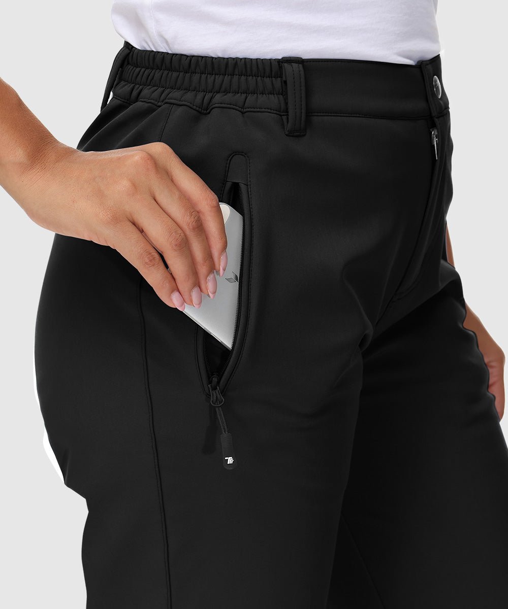 Women's Water Resistant Softshell Fleece Pants - TBMPOY