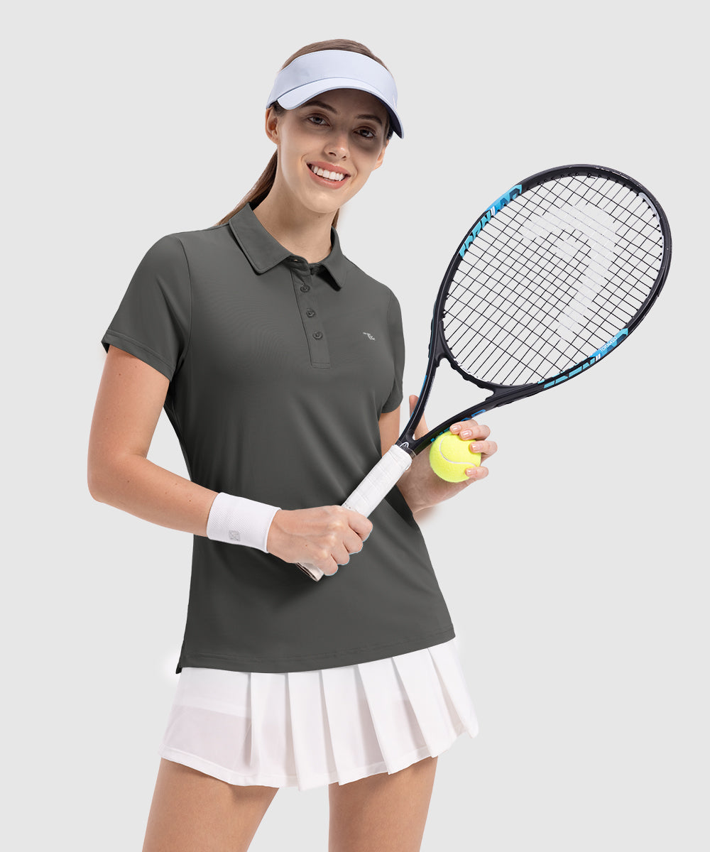 Women's 4 - Button Quick Dry Polo Shirts - TBMPOY