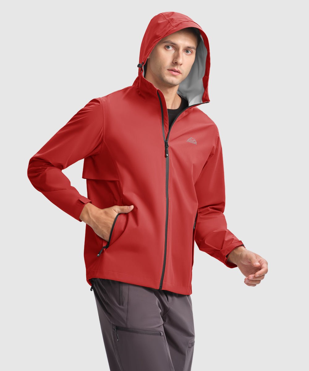 Men's Hood Cycling Bike Waterproof Raincoat - TBMPOY