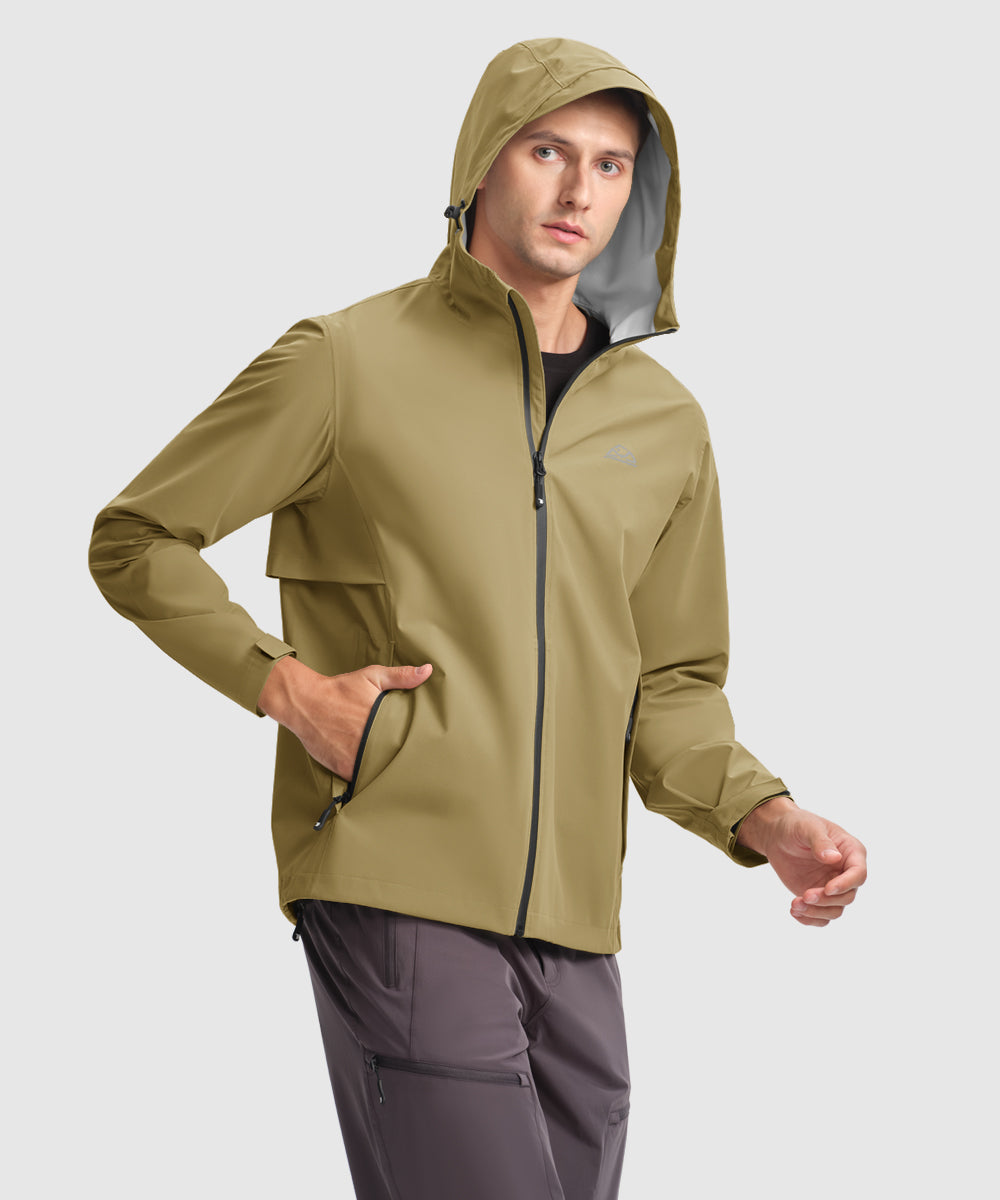 Men's Hood Cycling Bike Waterproof Raincoat - TBMPOY