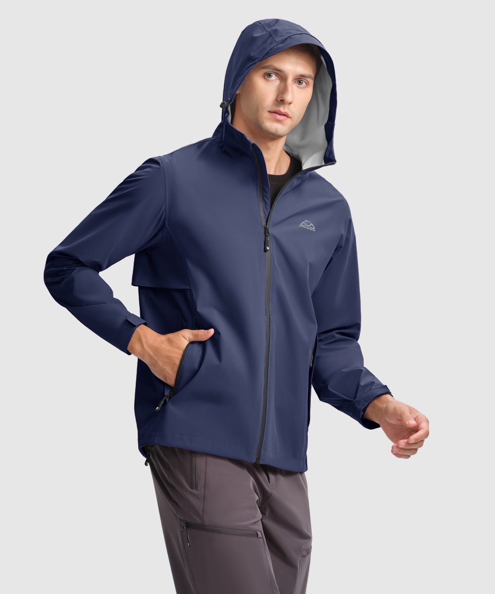 Men's Hood Cycling Bike Waterproof Raincoat - TBMPOY