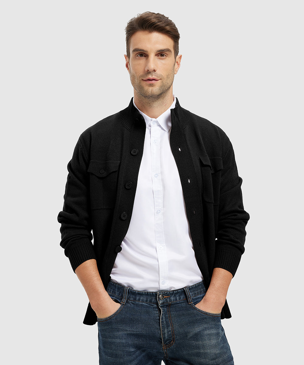 Men's Casual Button Cardigan Sweater - TBMPOY