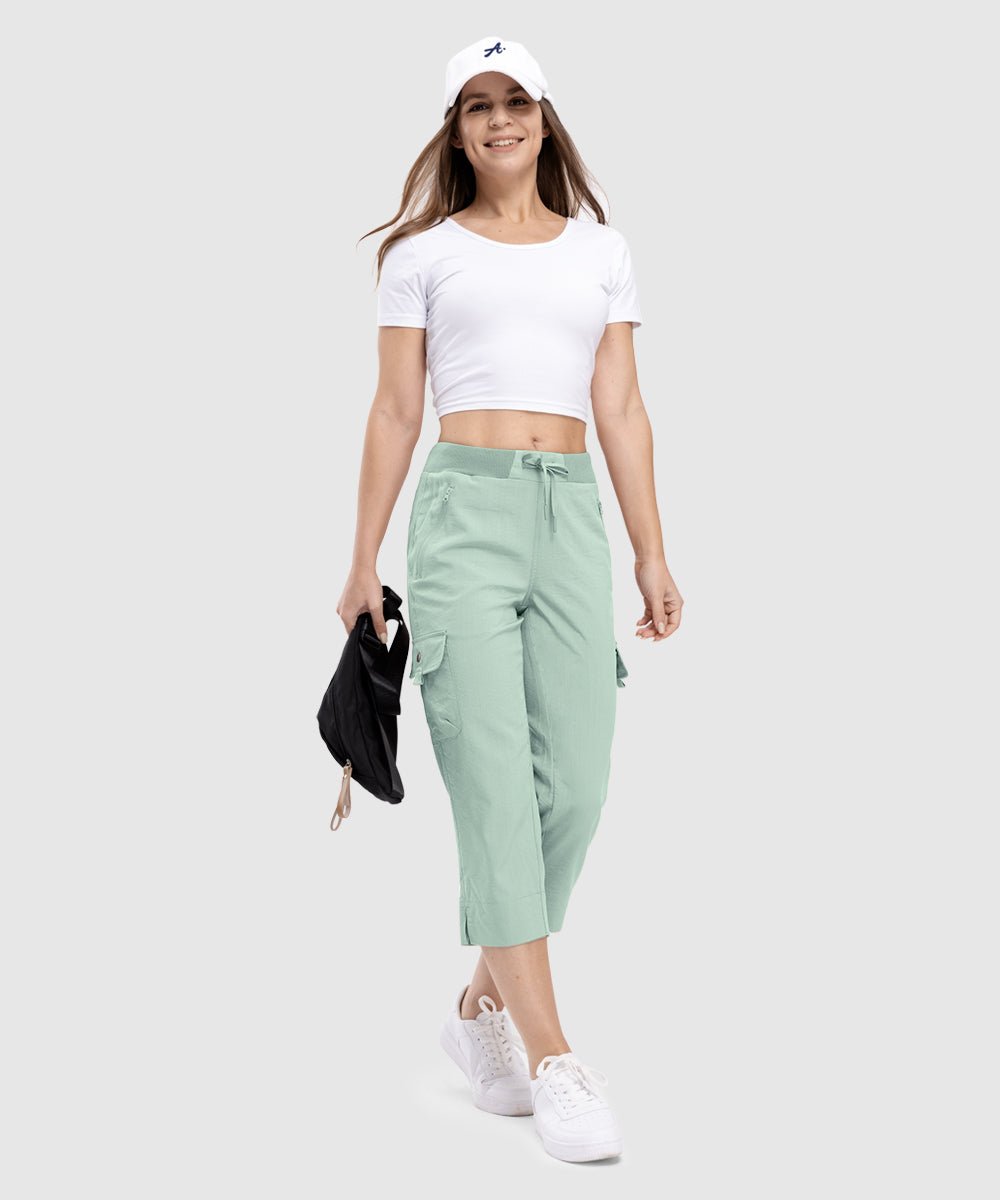 Women's Outdoor Athletic Travel Casual Cropped Pants - TBMPOY